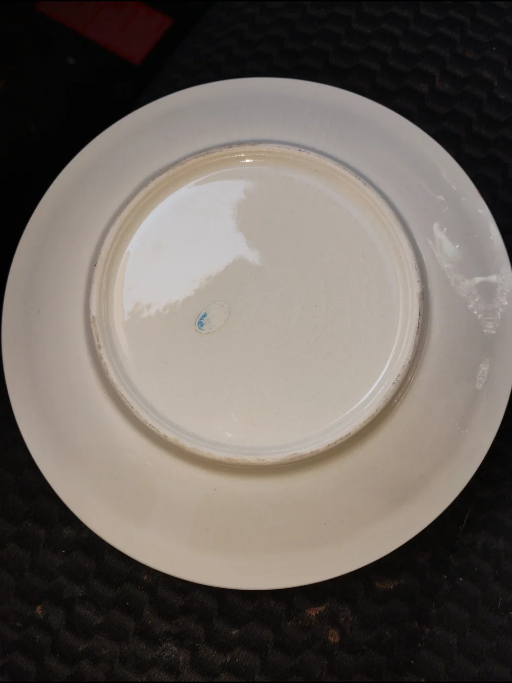 Vintage Decorative Koi Fish Ceramic Plate - Blue & White
